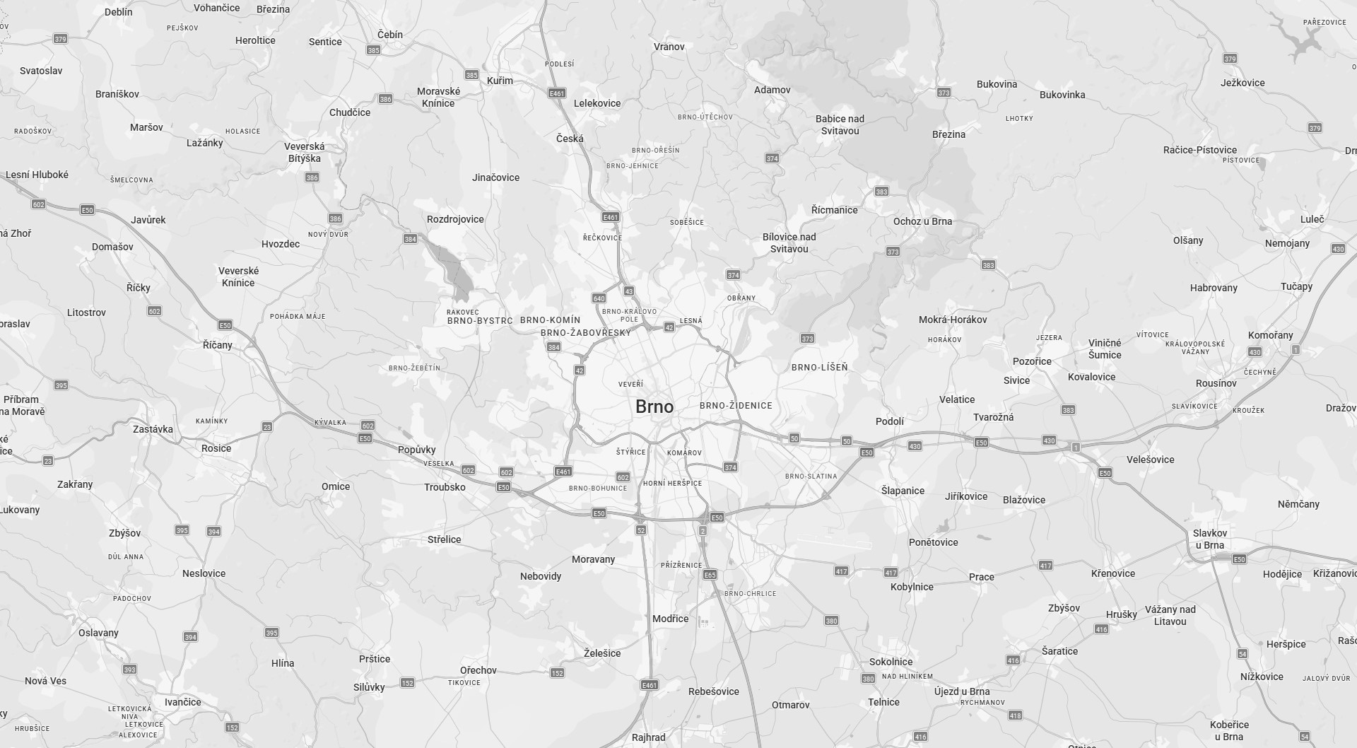 Mapa s umístěním provozoven